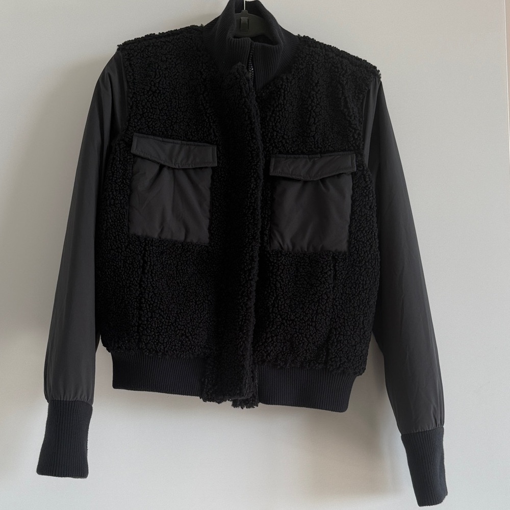 UpWest Black Sherpa Bomber Jacket